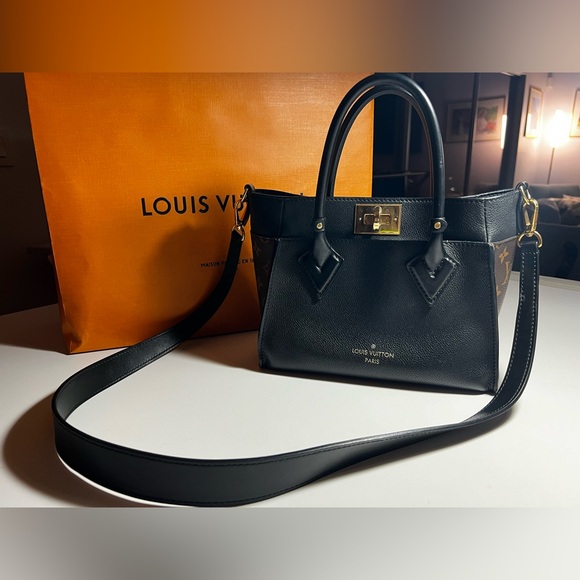 LOUIS VUITTON On My Side PM Noir Monogram Handbag AUTHENTIC - Picture 4 of 11